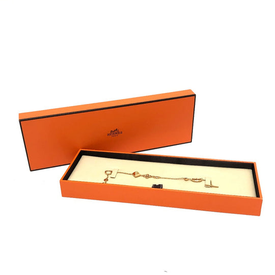 HERMES bracelet 18K Pink Gold gold 750PG Chene Dunkle Medor Ronde Multi