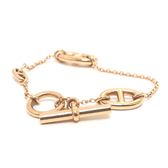 HERMES bracelet 18K Pink Gold gold Chene Dunkle Farandole