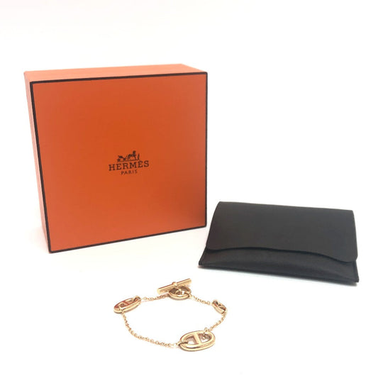 HERMES bracelet 18K Pink Gold gold Chene Dunkle Farandole