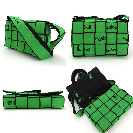 BOTTEGAVENETA Shoulder Bag cotton green cassette bag Women Used Authentic