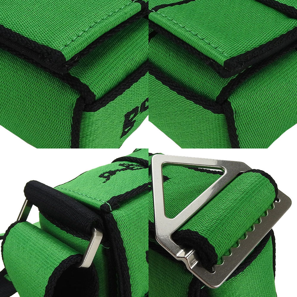 BOTTEGAVENETA Shoulder Bag cotton green cassette bag Women Used Authentic