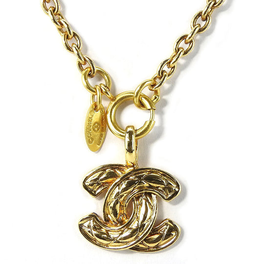 CHANEL Necklace metal gold COCO Mark Women Used Authentic
