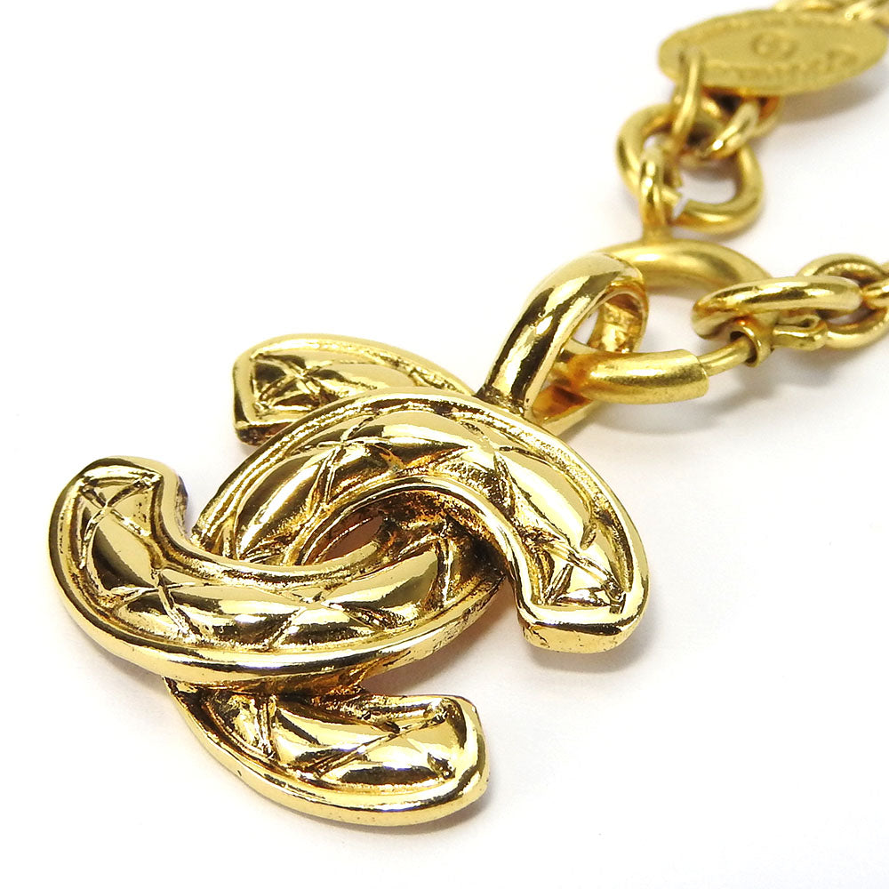 CHANEL Necklace metal gold COCO Mark Women Used Authentic