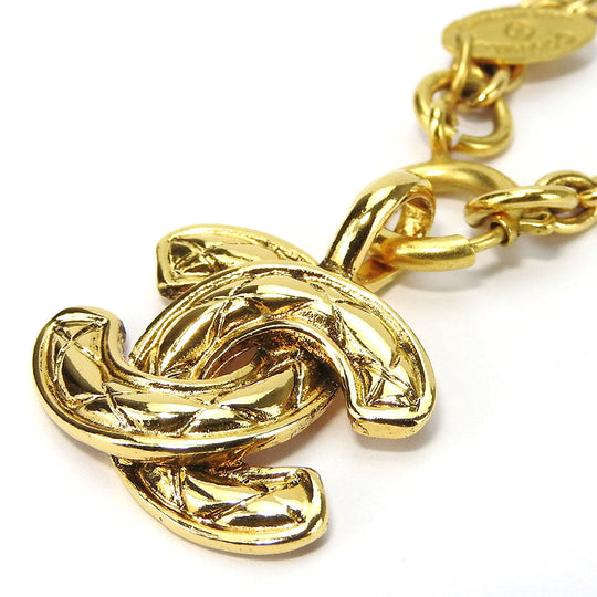 CHANEL Necklace metal gold COCO Mark Women Used Authentic