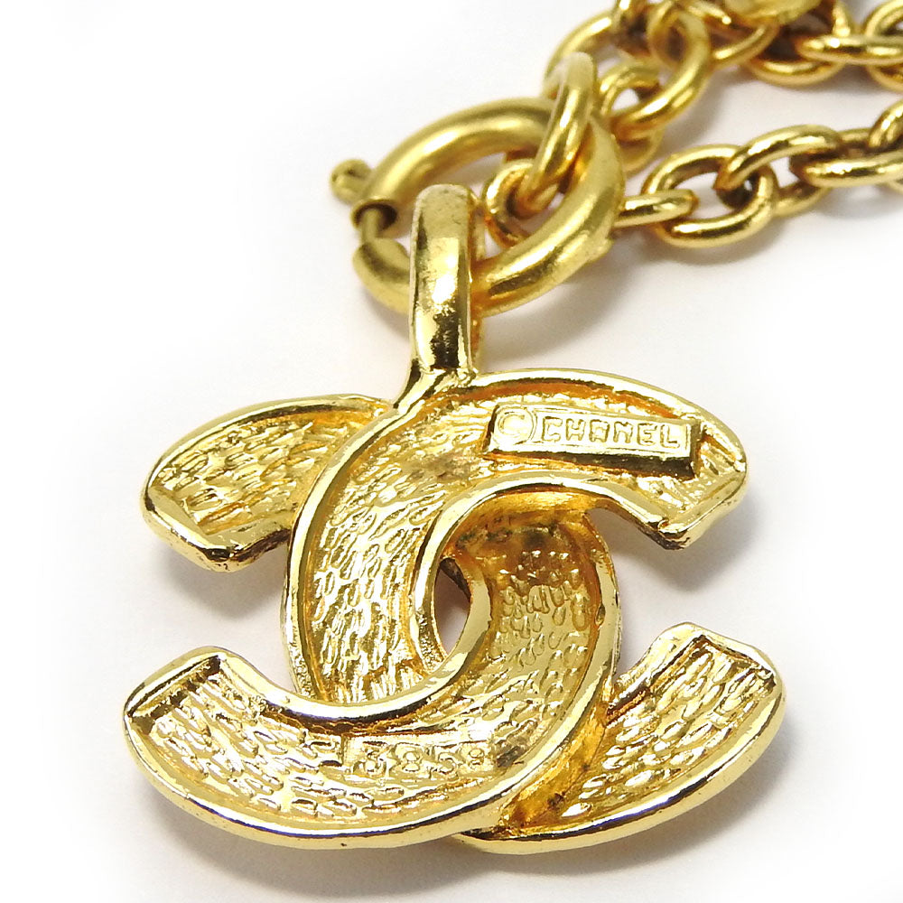CHANEL Necklace metal gold COCO Mark Women Used Authentic