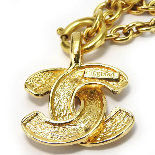 CHANEL Necklace metal gold COCO Mark Women Used Authentic