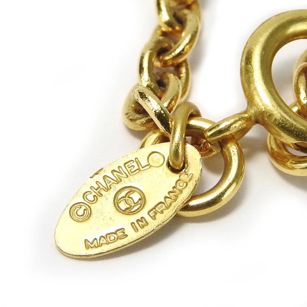 CHANEL Necklace metal gold COCO Mark Women Used Authentic