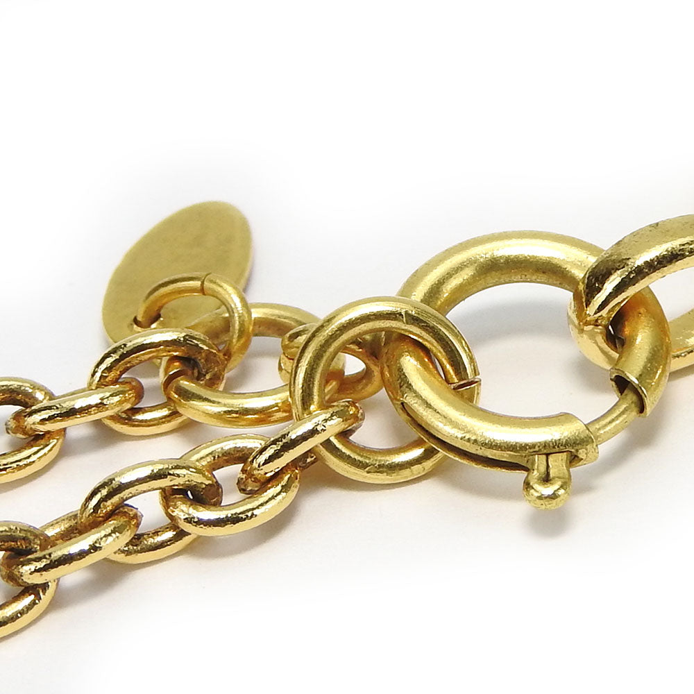 CHANEL Necklace metal gold COCO Mark Women Used Authentic