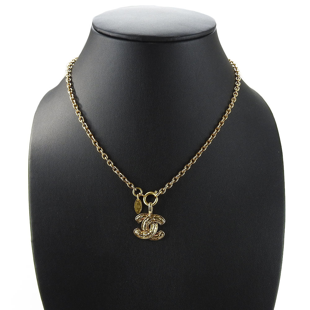 CHANEL Necklace metal gold COCO Mark Women Used Authentic