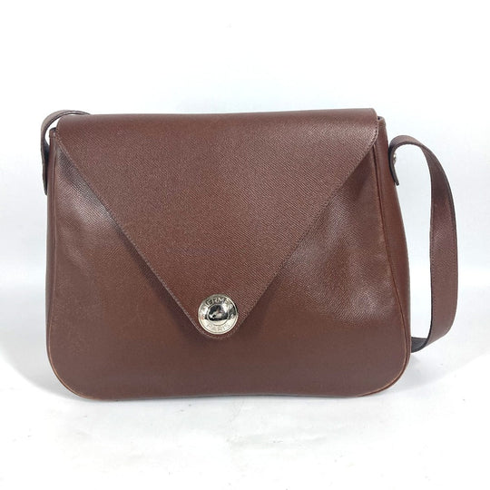 HERMES Shoulder Bag leather Brown Christine unisex(Unisex) Used Authentic
