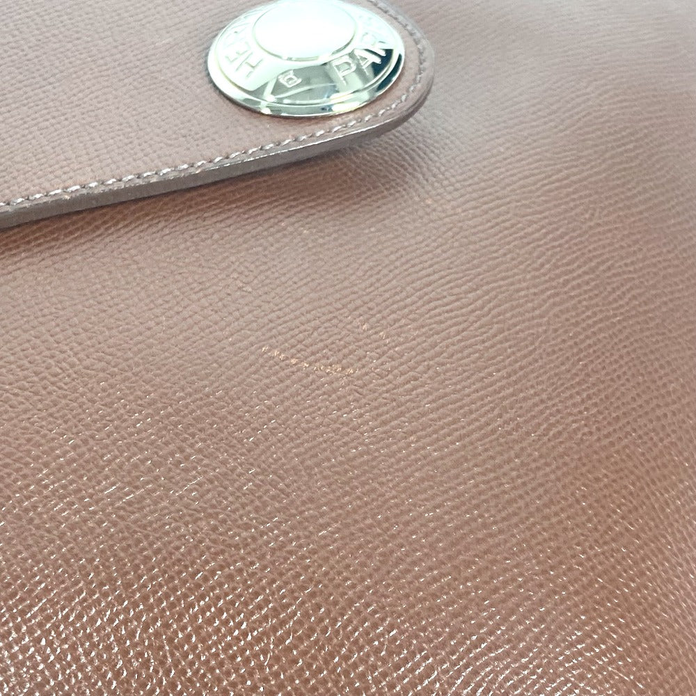 HERMES Shoulder Bag leather Brown Christine unisex(Unisex) Used Authentic