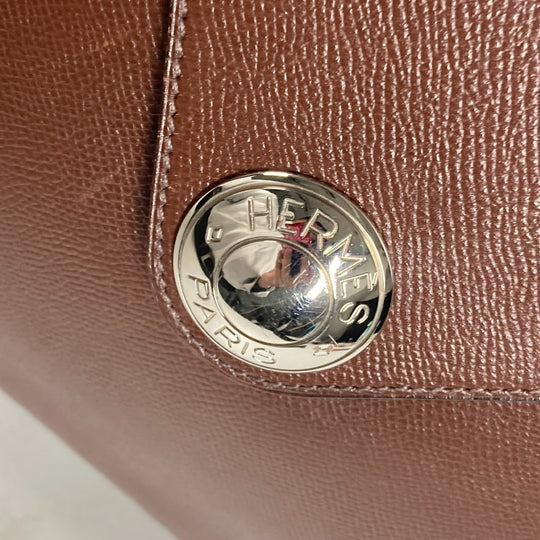 HERMES Shoulder Bag leather Brown Christine unisex(Unisex) Used Authentic