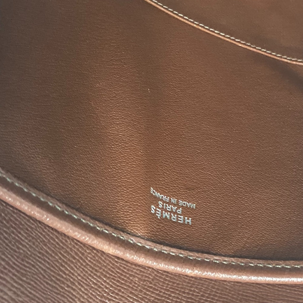 HERMES Shoulder Bag leather Brown Christine unisex(Unisex) Used Authentic