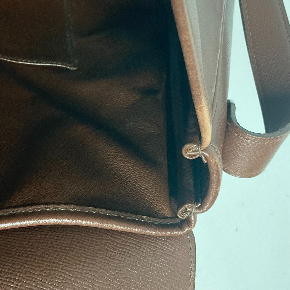 HERMES Shoulder Bag leather Brown Christine unisex(Unisex) Used Authentic