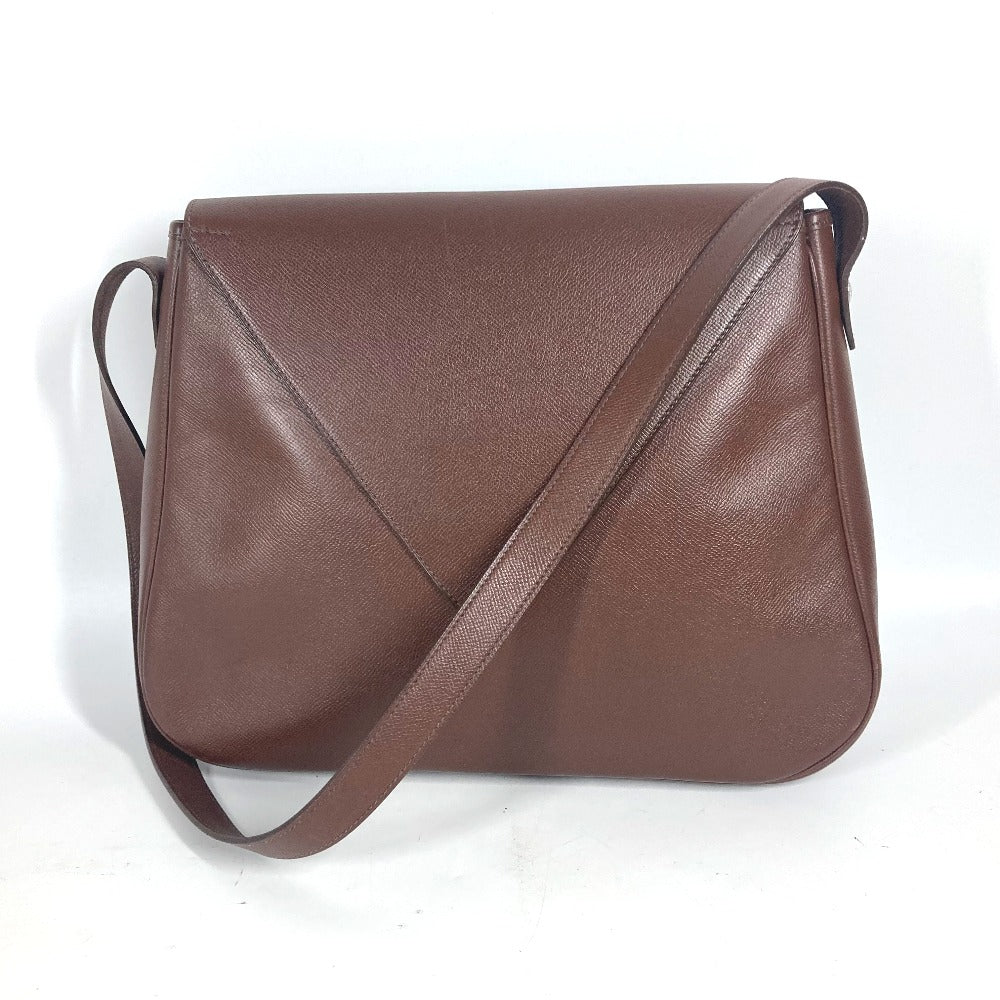 HERMES Shoulder Bag leather Brown Christine unisex(Unisex) Used Authentic