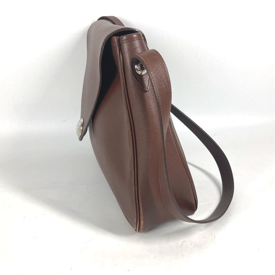 HERMES Shoulder Bag leather Brown Christine unisex(Unisex) Used Authentic
