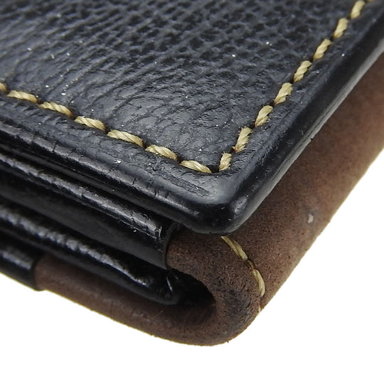 LOEWE Bifold Wallet leather black Velazquez Women Used Authentic
