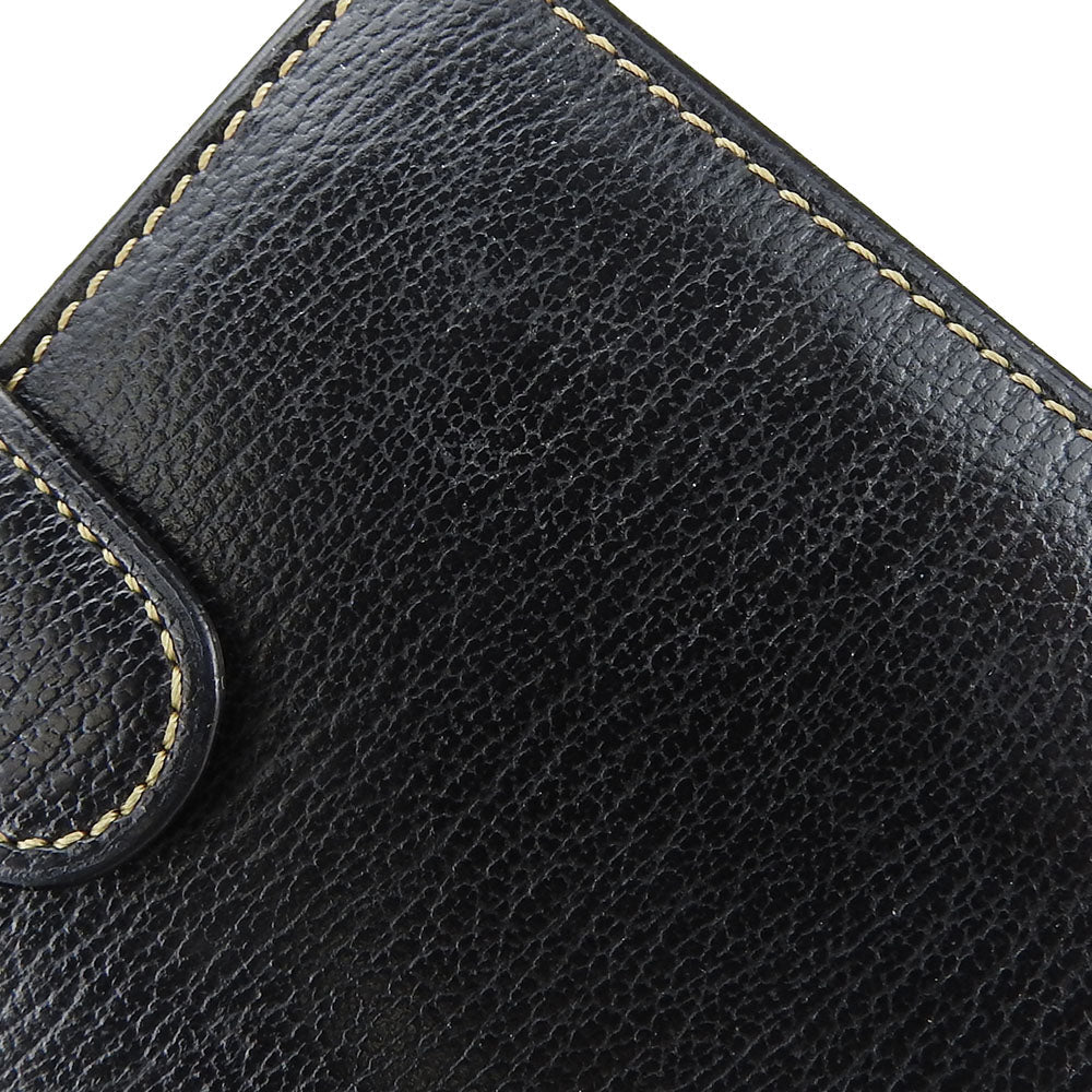 LOEWE Bifold Wallet leather black Velazquez Women Used Authentic