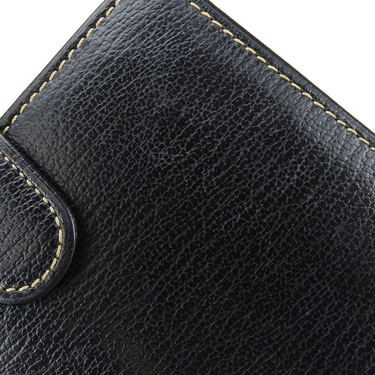 LOEWE Bifold Wallet leather black Velazquez Women Used Authentic