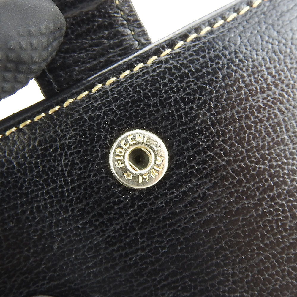 LOEWE Bifold Wallet leather black Velazquez Women Used Authentic