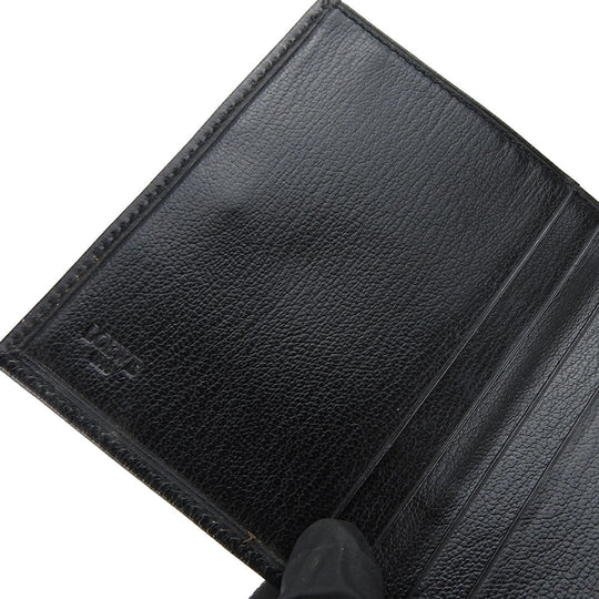 LOEWE Bifold Wallet leather black Velazquez Women Used Authentic