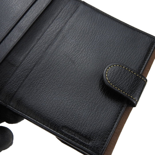 LOEWE Bifold Wallet leather black Velazquez Women Used Authentic