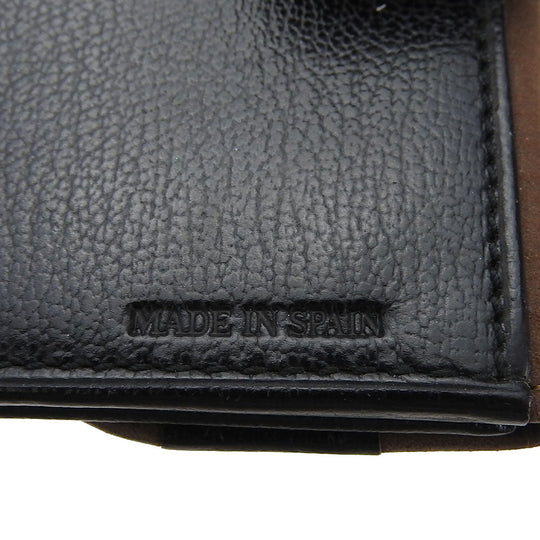 LOEWE Bifold Wallet leather black Velazquez Women Used Authentic