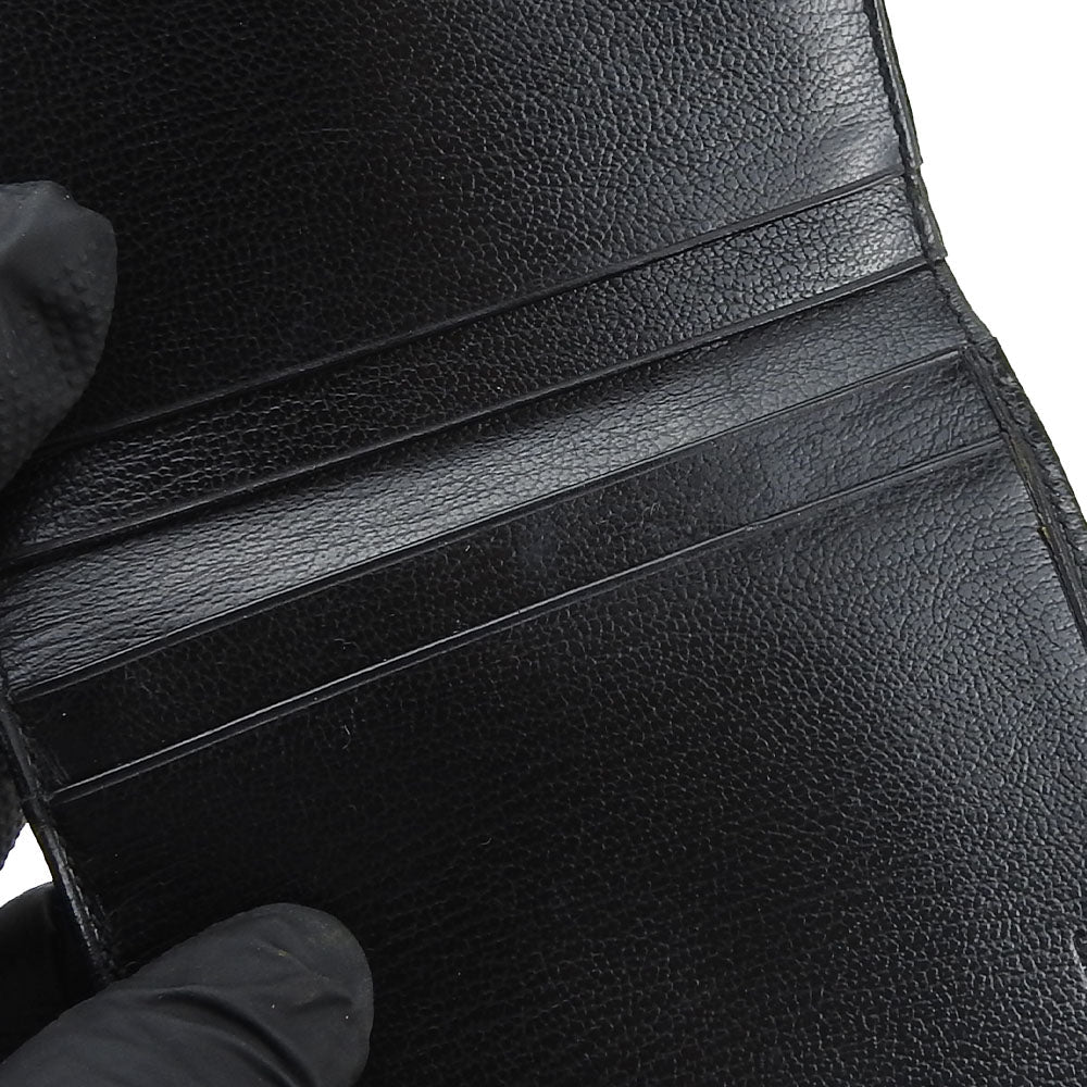 LOEWE Bifold Wallet leather black Velazquez Women Used Authentic