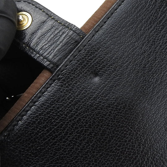 LOEWE Bifold Wallet leather black Velazquez Women Used Authentic