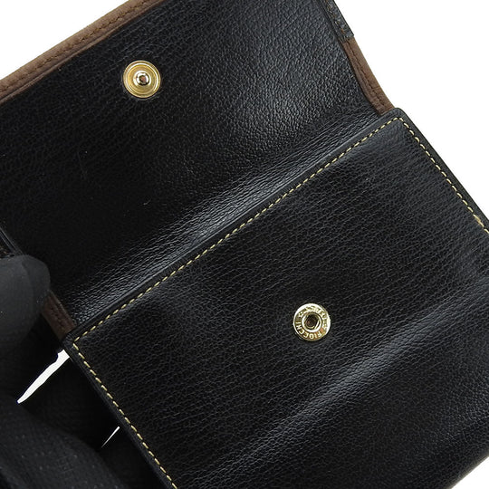 LOEWE Bifold Wallet leather black Velazquez Women Used Authentic