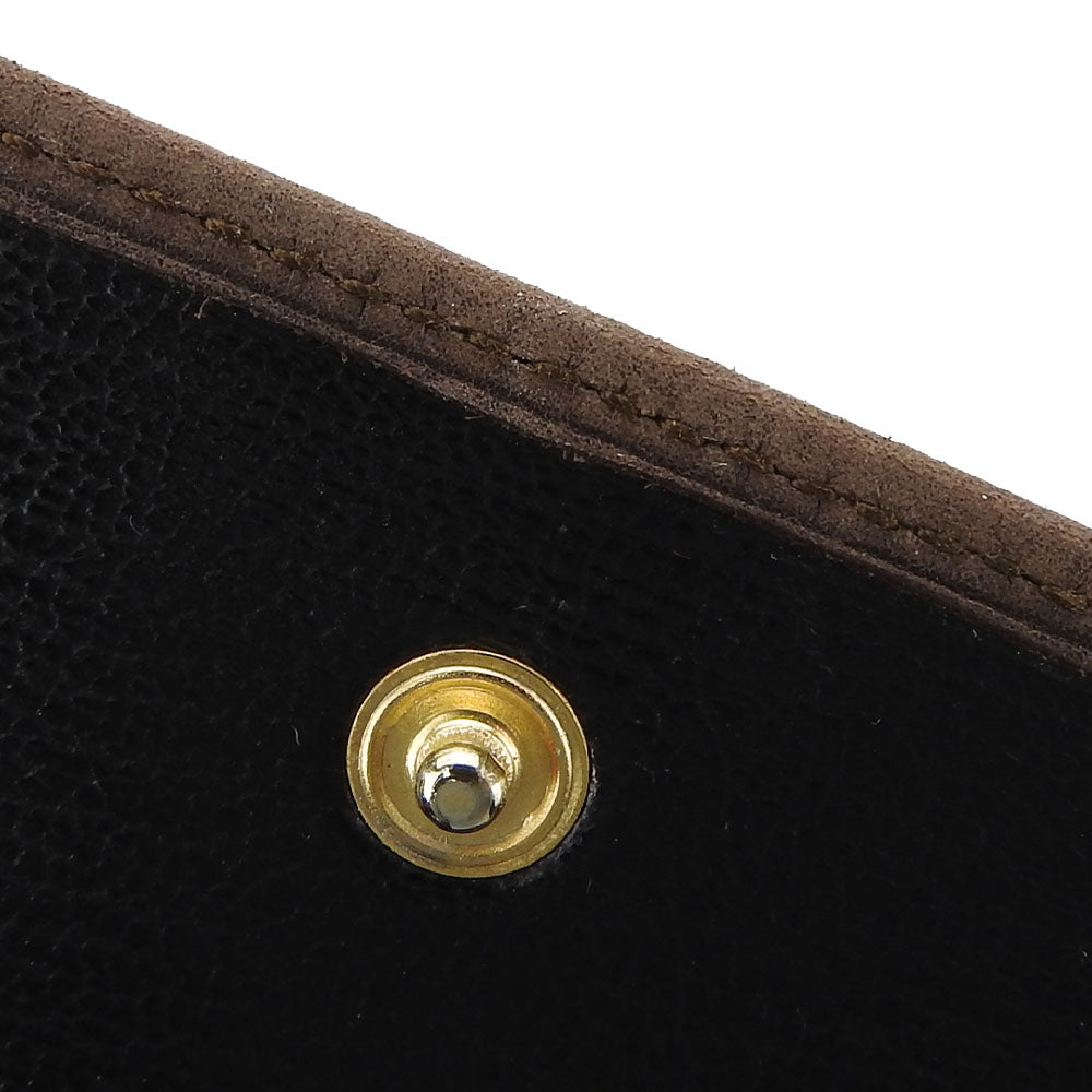 LOEWE Bifold Wallet leather black Velazquez Women Used Authentic