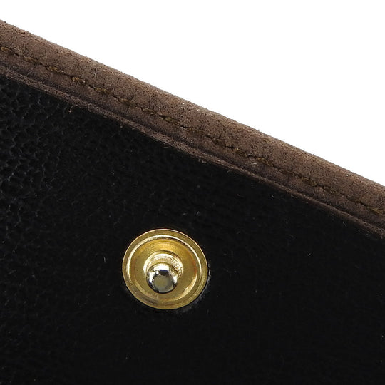 LOEWE Bifold Wallet leather black Velazquez Women Used Authentic