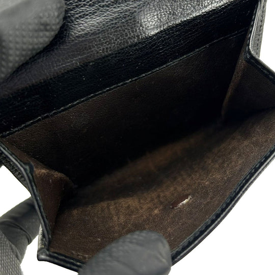 LOEWE Bifold Wallet leather black Velazquez Women Used Authentic
