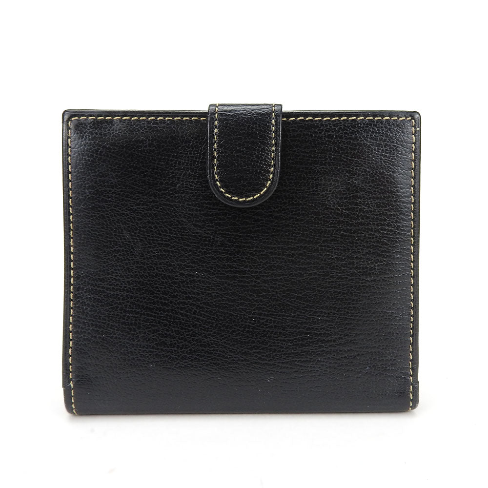 LOEWE Bifold Wallet leather black Velazquez Women Used Authentic
