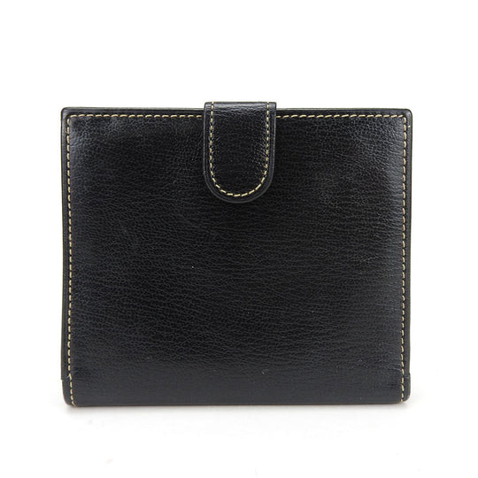 LOEWE Bifold Wallet leather black Velazquez Women Used Authentic