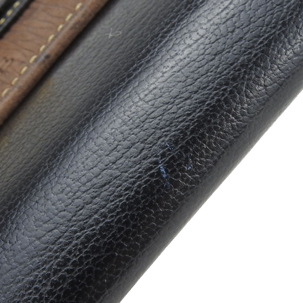 LOEWE Bifold Wallet leather black Velazquez Women Used Authentic