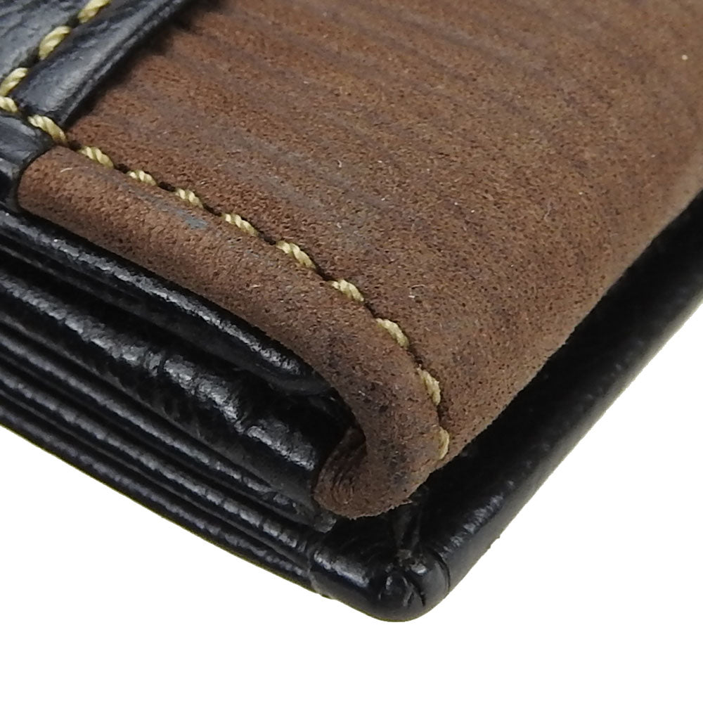 LOEWE Bifold Wallet leather black Velazquez Women Used Authentic