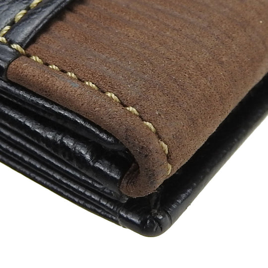LOEWE Bifold Wallet leather black Velazquez Women Used Authentic