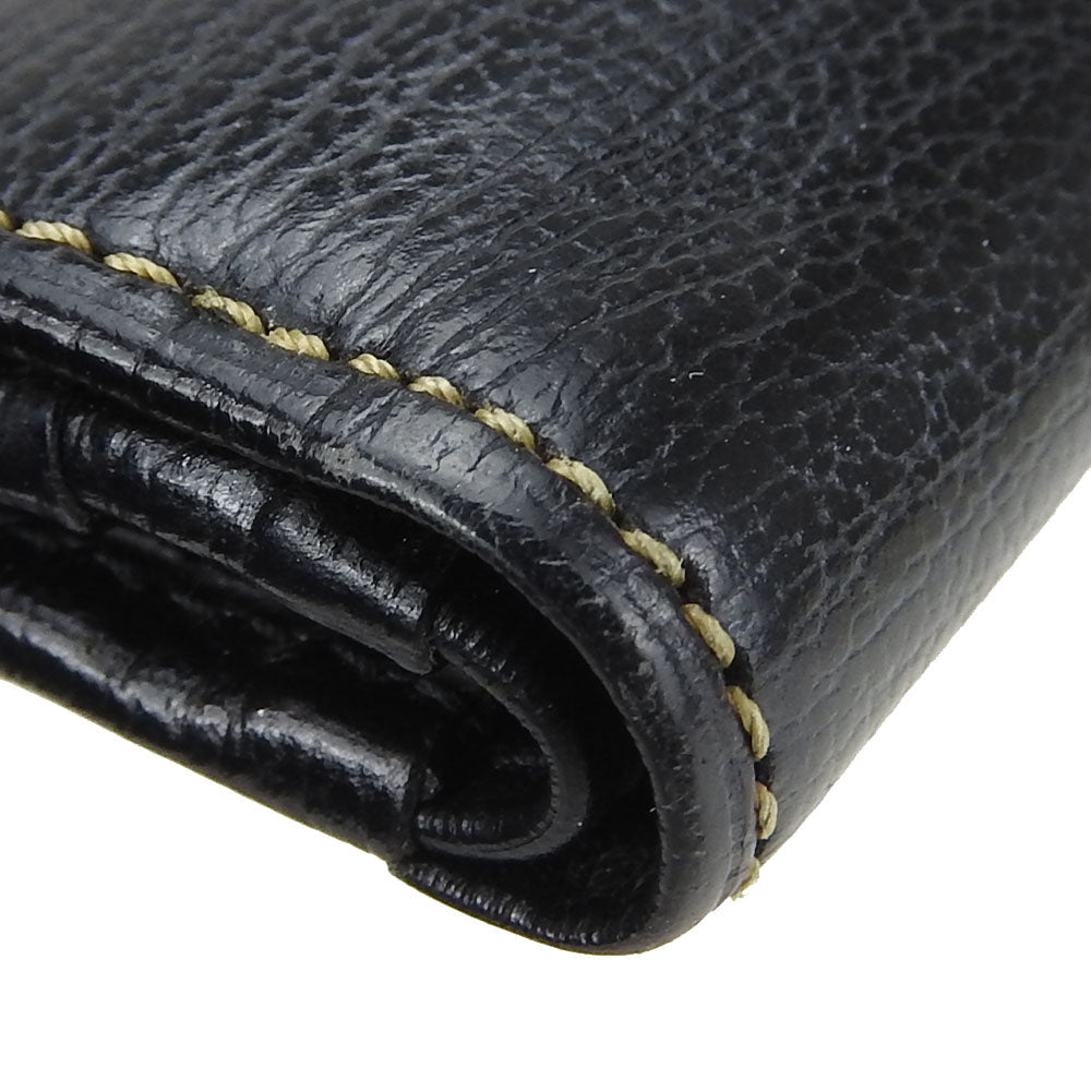 LOEWE Bifold Wallet leather black Velazquez Women Used Authentic
