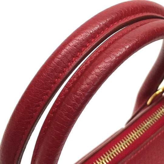HERMES Handbag Fjord Gold Metal Bored 37 Women Used Authentic