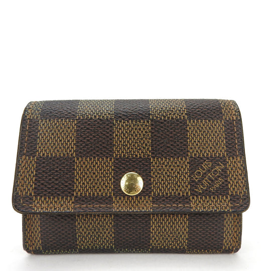 LOUIS VUITTON Coin case N61930 Damier Ebene Porto Monet Plat Women(Unisex) Used Authentic