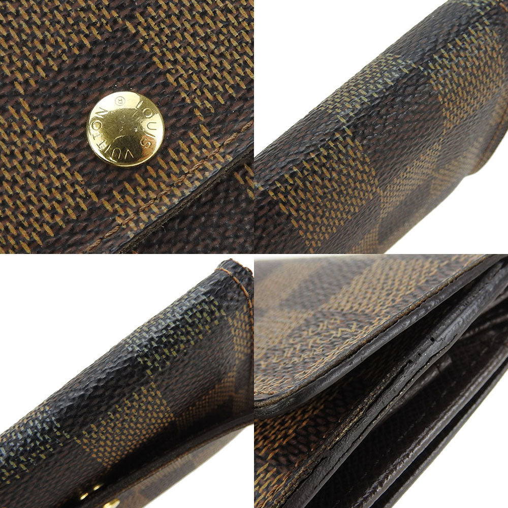 LOUIS VUITTON Coin case N61930 Damier Ebene Porto Monet Plat Women(Unisex) Used Authentic