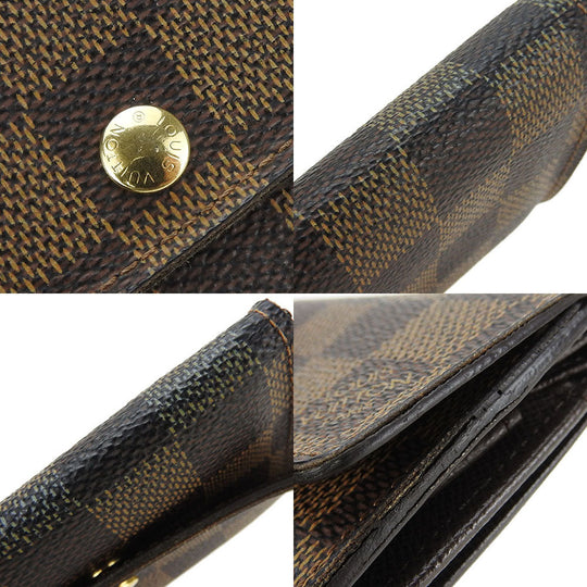 LOUIS VUITTON Coin case N61930 Damier Ebene Porto Monet Plat Women(Unisex) Used Authentic
