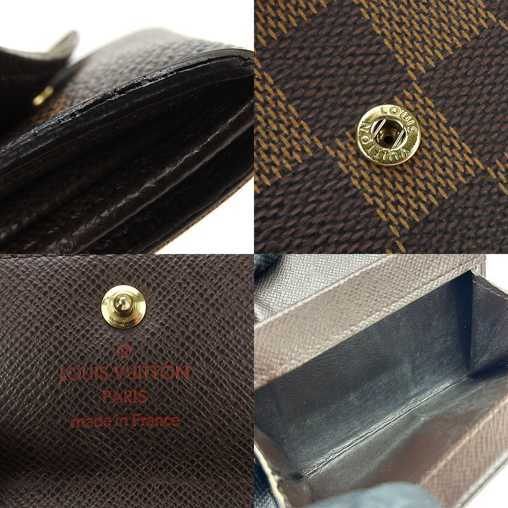 LOUIS VUITTON Coin case N61930 Damier Ebene Porto Monet Plat Women(Unisex) Used Authentic