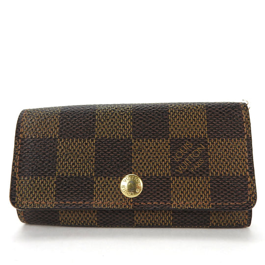 LOUIS VUITTON Key case Key holder  N62631 Damier Ebene Multicles4 unisex(Unisex) Used Authentic