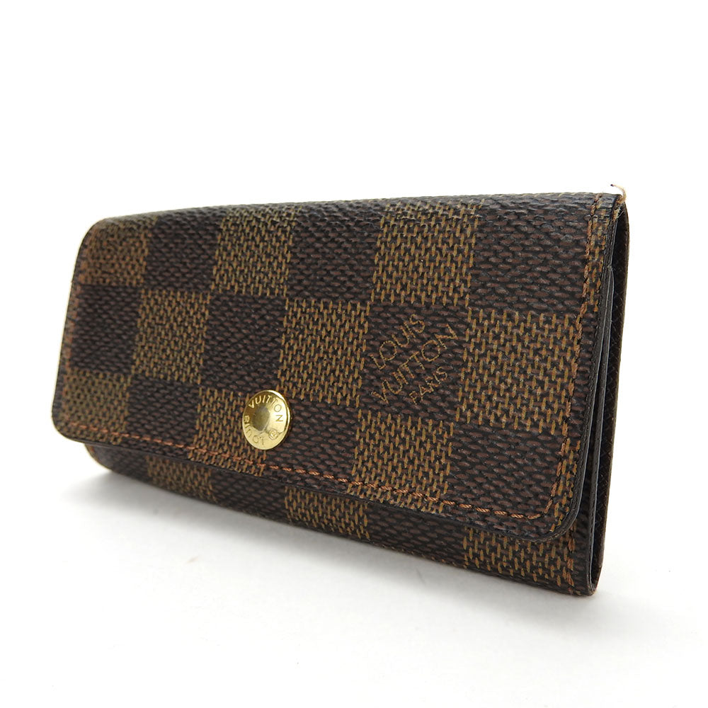 LOUIS VUITTON Key case Key holder  N62631 Damier Ebene Multicles4 unisex(Unisex) Used Authentic
