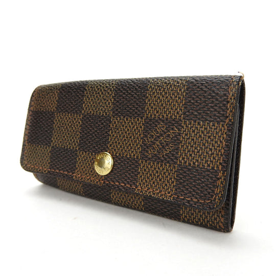 LOUIS VUITTON Key case Key holder  N62631 Damier Ebene Multicles4 unisex(Unisex) Used Authentic