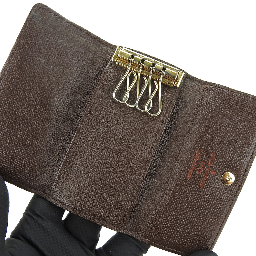 LOUIS VUITTON Key case Key holder  N62631 Damier Ebene Multicles4 unisex(Unisex) Used Authentic