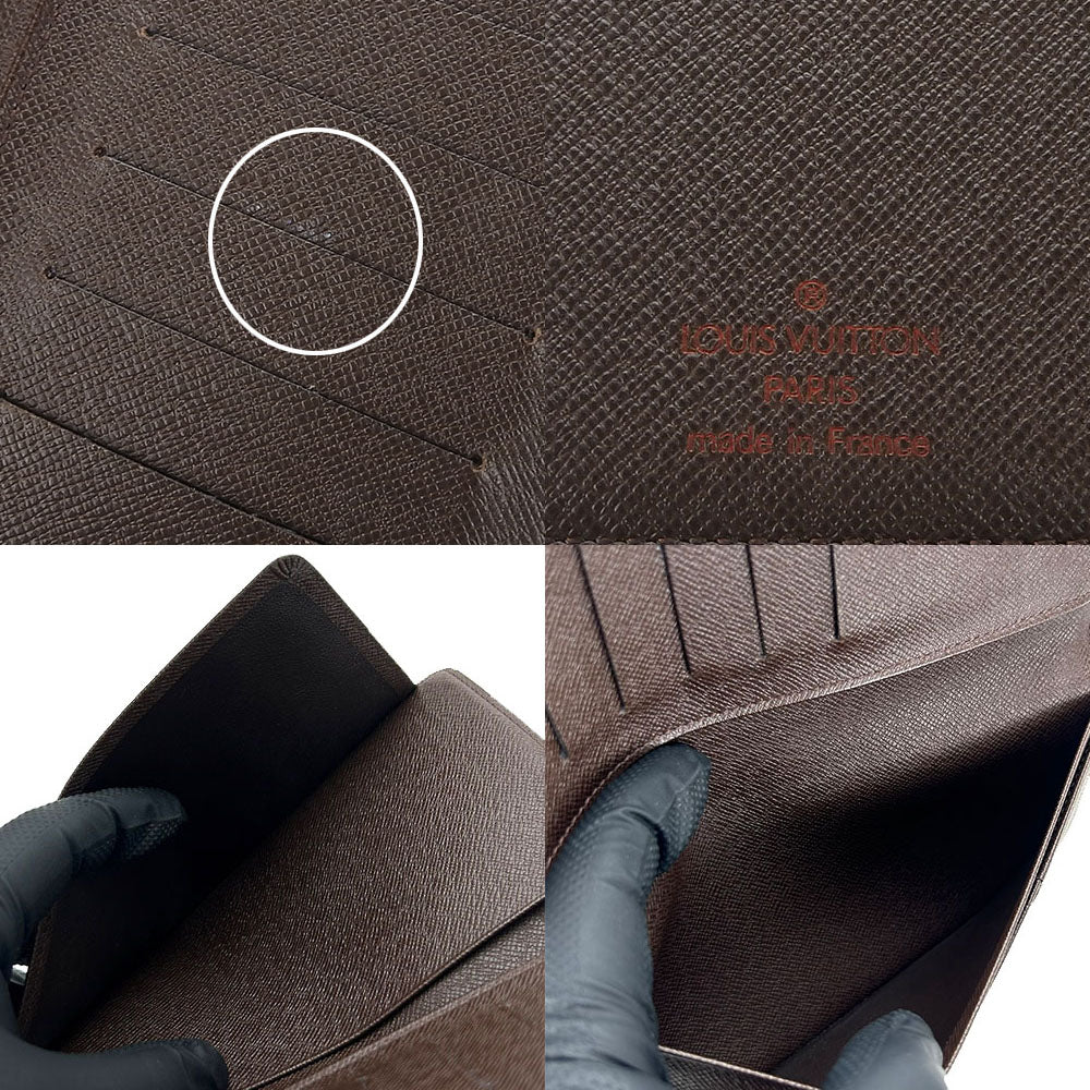 LOUIS VUITTON Bill Compartment N61823 Damier Brown Porto Barrut Cult Credit mens Used Authentic