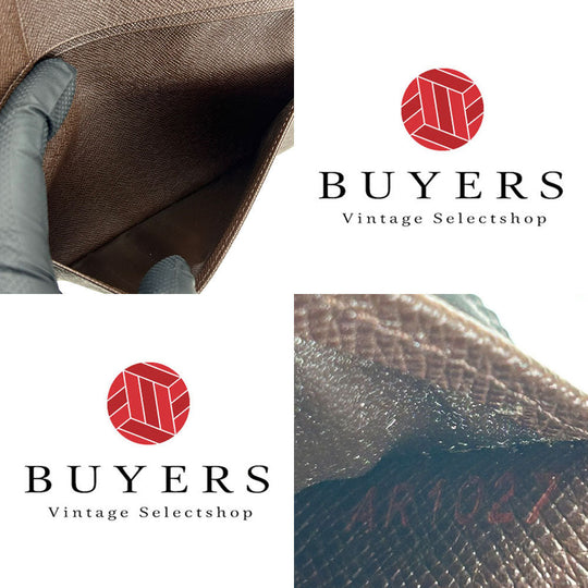 LOUIS VUITTON Bill Compartment N61823 Damier Brown Porto Barrut Cult Credit mens Used Authentic